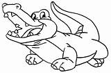 Alligator Mewarnai Buaya Colorir Crocodile Jacaré Wikiclipart sketch template