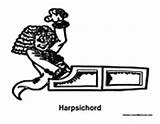 Harpsichord Template Coloring sketch template