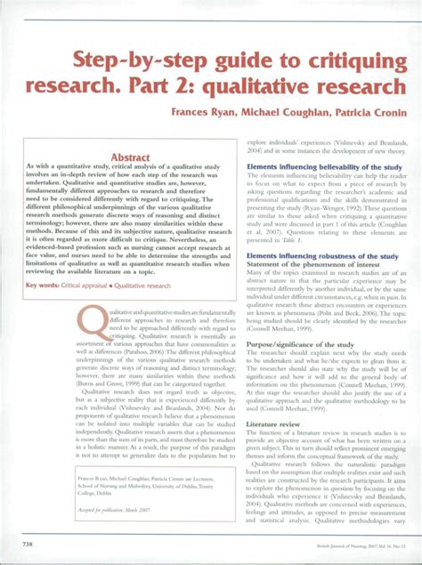 qualitative research paper qualitative research critique dissertation