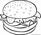 Cheeseburger Coloring Getdrawings Kids sketch template