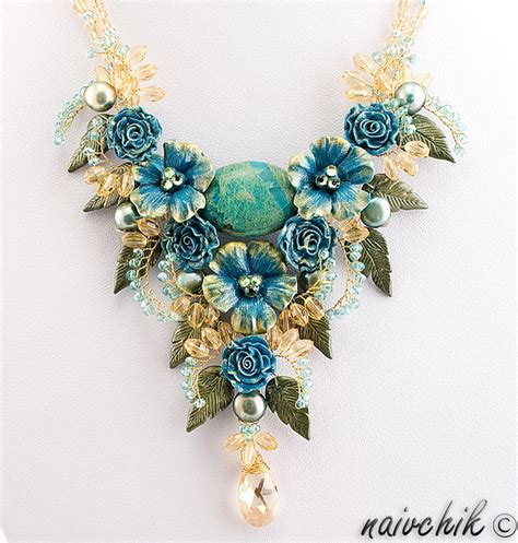 beautiful flower jewelry  alina bondarenko beads magic