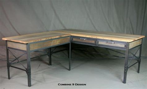 buy  hand  vintage industrial  shaped desk