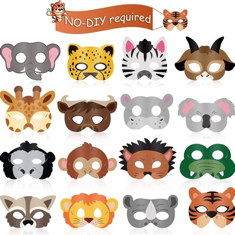 blulu  piece animal masks animal costume party favors