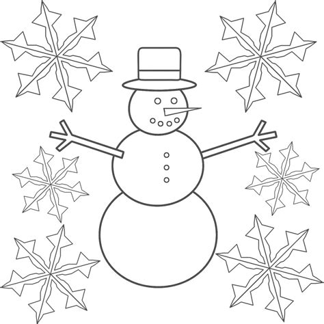 printable snowflake coloring pages  kids