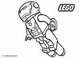 Lego Iron Man Coloring Pages Superhero Clip Printable Kids sketch template
