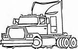 Truck Semi Coloring Pages Trucks Wheeler Trailer Printable Color Tattoos Clipart Tractor Cliparts Renault Magnum Library Transport Cars Print Drawing sketch template