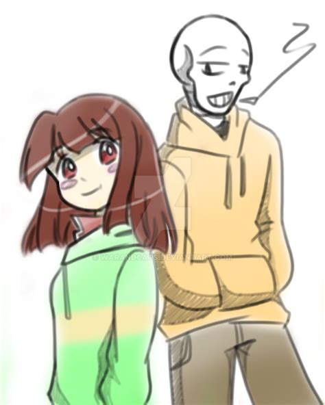 Underswap Chara And Underswap Papyrus By Warandcats On