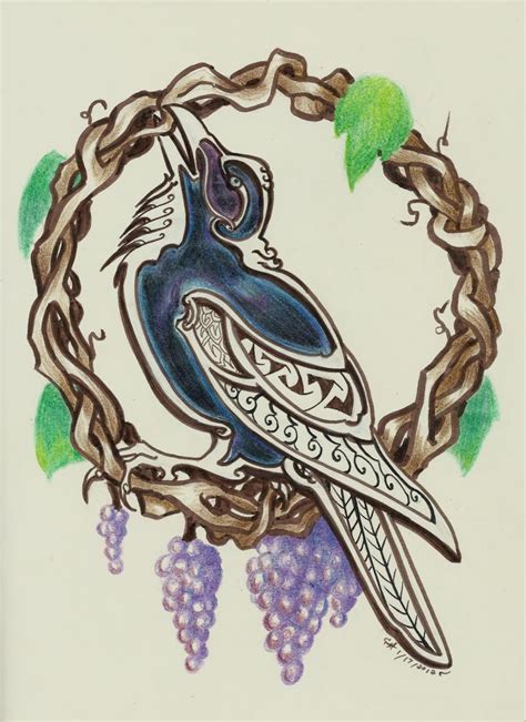 raven study  celtic  greenladymonster  deviantart