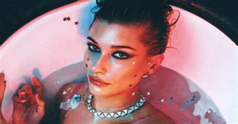 hailey baldwin dons teeny knickers for steamy bath reveal daily star