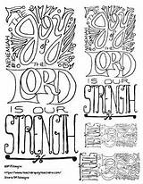 Nehemiah Joy Bible Coloring Lord Strength Verse Doodle Teacherspayteachers Journaling Pages Printable Bookmarks Sunday School sketch template