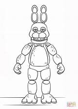 Coloring Bonnie Pages Drawing Fnaf Toy Template Sketch sketch template
