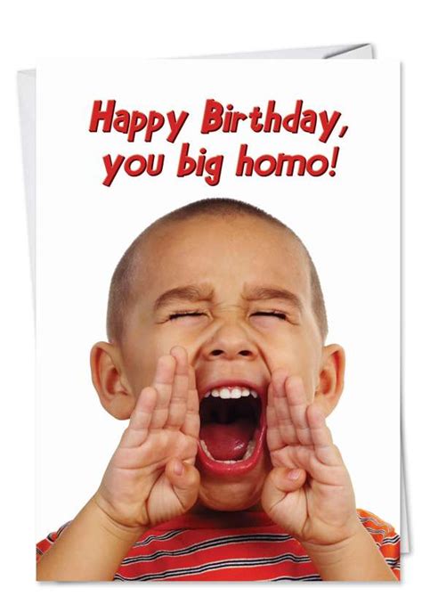 Big Homo Unique Nasty Greeting Card