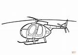 Coloring Helicopter Pages Hughes 500 Printable Helicopters Drawing Book High sketch template