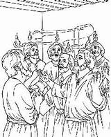 Pentecost Coloring Pharisees sketch template