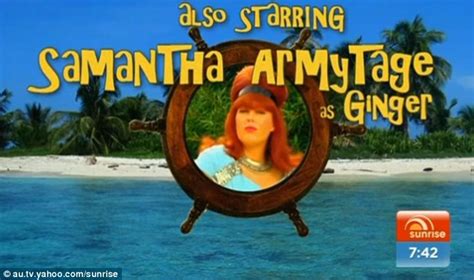 samantha armytage steals the show as ginger in gilligan s island parody
