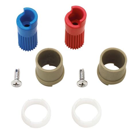 faucet stem extension kit hot cold side monticello widespread part red blue   ebay