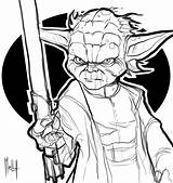 Yoda Drawing Simple Line Master Draw Getdrawings Deviantart sketch template