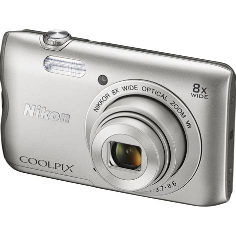 nikon coolpix  digital camera silver  bh photo video