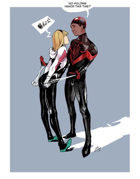 Miles And Gwen By Silentvoize Marvel Spiderman Spiderman Art Marvel