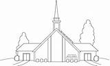 Lds Clipart Church House Meeting Chapel Coloring Building Clip Pages Christ Mormon Primary Cliparts Jesus Drawing Color Kids Gif Landscaping sketch template