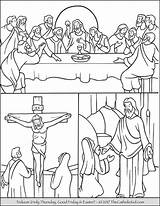 Coloring Holy Thursday Pages Getcolorings Triduum Easter Color sketch template