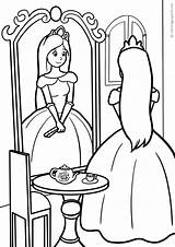 Mirror Princess Front Coloring Pages sketch template
