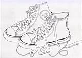 Converse Coloring High Printable Top Pages Getcolorings Color Getdrawings Print Template sketch template