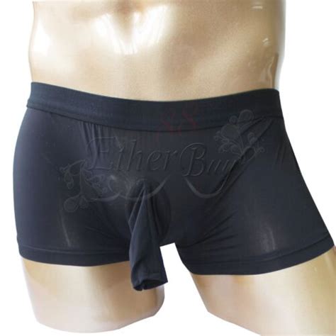 sexy mens underwear open penis sheath cover up pouch stretch tong boxer briefs ebay