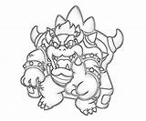 Bowser Coloring Pages King Mario Super Dry Colouring Popular Print Big Coloringhome sketch template
