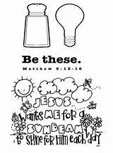 Salt Light Jesus Bible Kids Coloring Pages Sunbeam Lessons Activities Shine Sunday School Crafts Themes Reading Pre Each Let Want sketch template