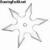 Star Ninja Draw Throwing Drawing Weapons Coloring Template Pages Stepan Ayvazyan sketch template