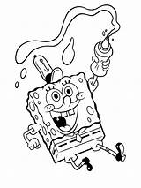 Spongebob Squarepants Colorir Doodlebob Esponja Playing sketch template