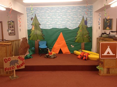 vbs camping theme decorating ideas waterfall vbs crafts vbs themes