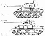 Tanks Wwii Drawings American Sherman Coloring Pages Pencil Template sketch template