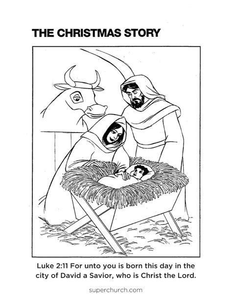 christmas coloring page super church