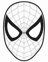 Face Man Cliparts Spider Template Coloring Pages Cut Cartoon Spiderman Printable Mask sketch template