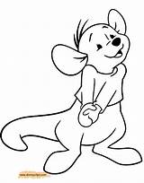 Pooh Winnie Roo Kanga Disneyclips Canguro Tigger Tattoos sketch template