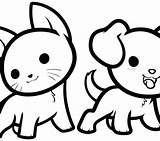 Coloring Animal Pages Easy Cartoon Cute Animals Printable Drawing Getdrawings Color Getcolorings sketch template
