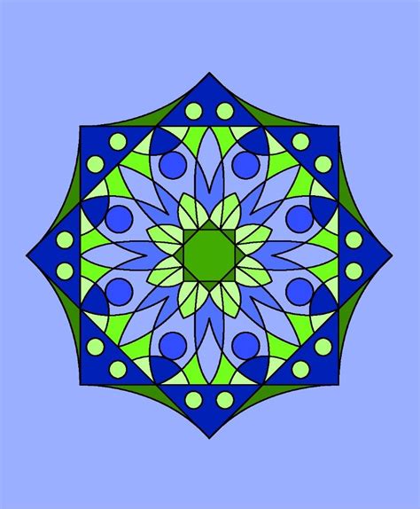 blue  green circular design   blue background