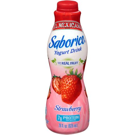 el mexicano saborico strawberry yogurt drink  fl oz bottle walmartcom