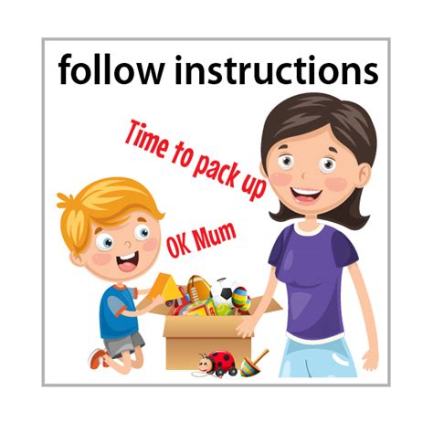follow instructions boy mission magnets visual routine system