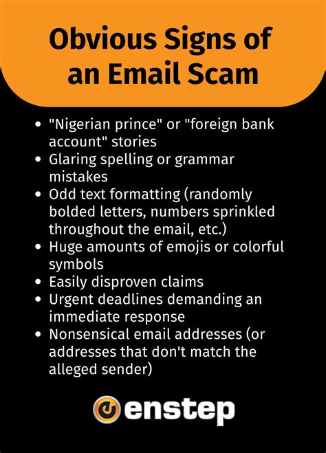 identify  email scam enstep technology solutions houston