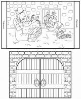 Prison Coloring Silas Paul Pages Crafts Peter Jail Bible Sunday School Kids Story Activities Preschool Craft Children Escapes Sheets Church sketch template
