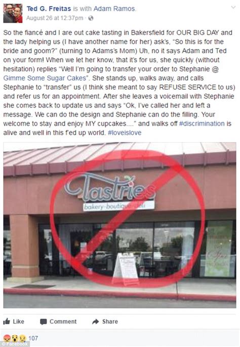 california bakery refuses to make cakes for gay couples