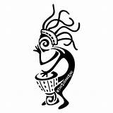 Kokopelli Rasta Djembe Chibcha Símbolos Travelling Tribales Simbología Fertility Visitar Tatoo Shaman sketch template