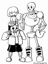 Coloring Undertale Sans Pages Frisk Papyrus Printable Print Color Trio Colorear Cute Printables Para Chara Colouring раскраски Three Books Template sketch template