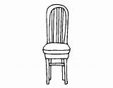 Sedia Cadeira Legno Colorir Acolore sketch template