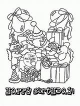 Birthday Coloring Cards sketch template
