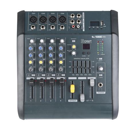 tc home  channel professional powered mixer power mixing amplifier amp dsp  usb slot buy