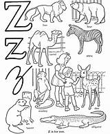 Coloring Pages Words Letter Alphabet Zoo Activity Abc Word Letters Kids Colouring Sheets Color Honkingdonkey Animals Animal Sheet Popular Picolour sketch template